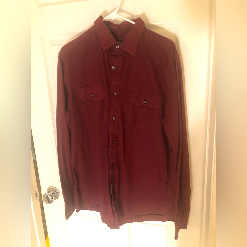 Maroon mens dress shirt